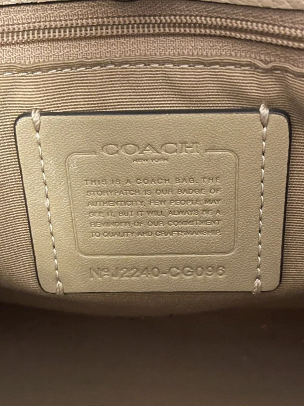 Coach Dempsey Tote 22 Crossbody Bag CG096 Signature Stripe Pink Khaki